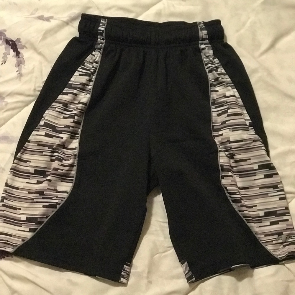 Black/White/and Grey Active Shorts